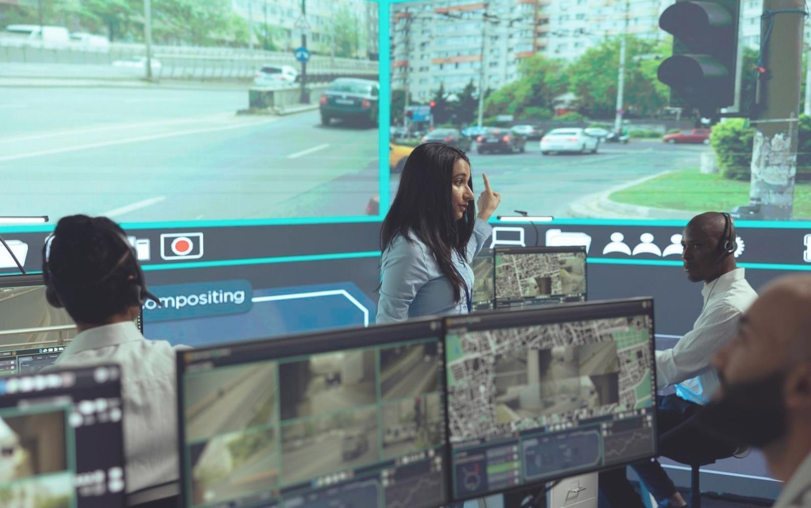 Blockchain governance council meeting with digital voting interface