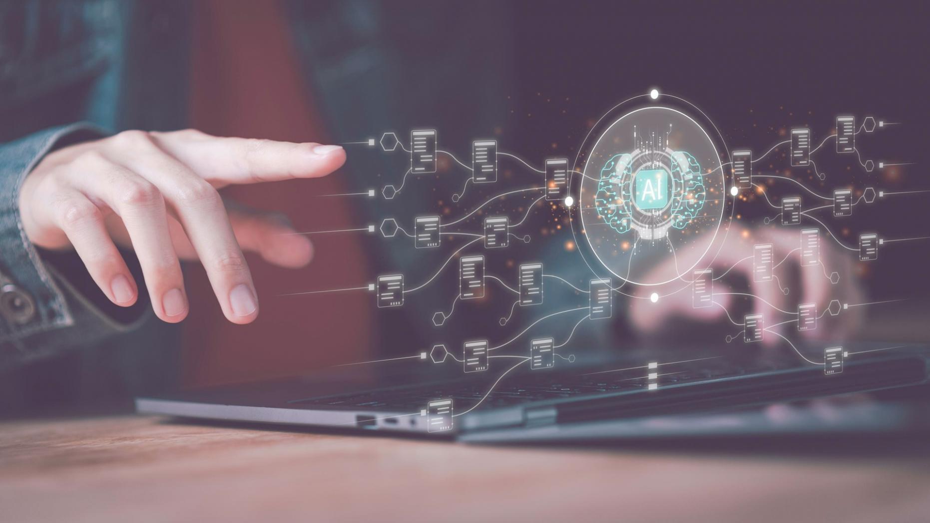 Blockchain governance concept visualization